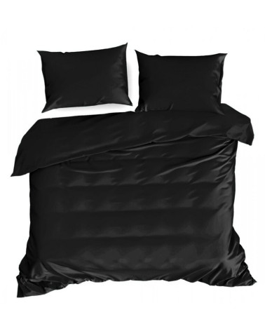 Pościel polycotton 200x220 + 2x70x80 Harmony czarna Eurofirany
