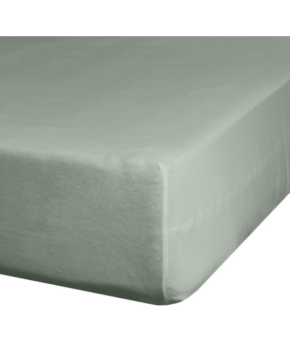 Prześcieradło wysokie bawełna jersey 180x200x30 z gumką szałwiowe Eurofirany