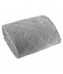 Narzuta velvet Amareta 170x210 srebrna