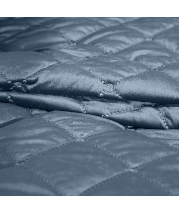 Narzuta velvet Amareta 220x240 niebieska