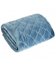 Narzuta velvet Amareta 220x240 niebieska