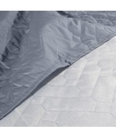 Narzuta velvet Luiz 220x240 biała/srebrna