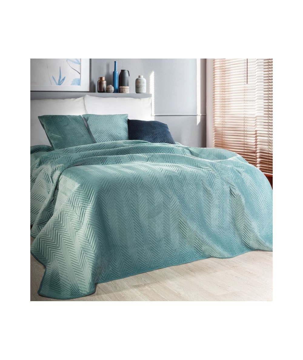 Narzuta velvet Sofia 200x220 miętowa
