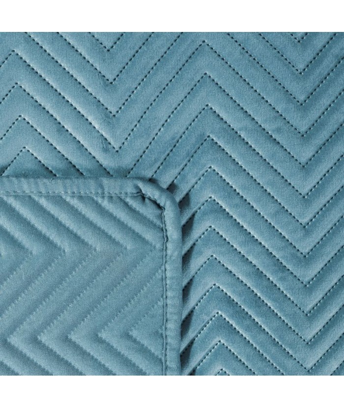 Narzuta velvet Sofia 200x220 niebieska