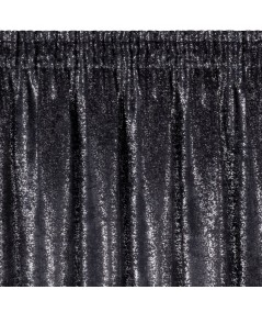 Zasłona zaciemnająca Ebru 135x270 czarna/srebrna