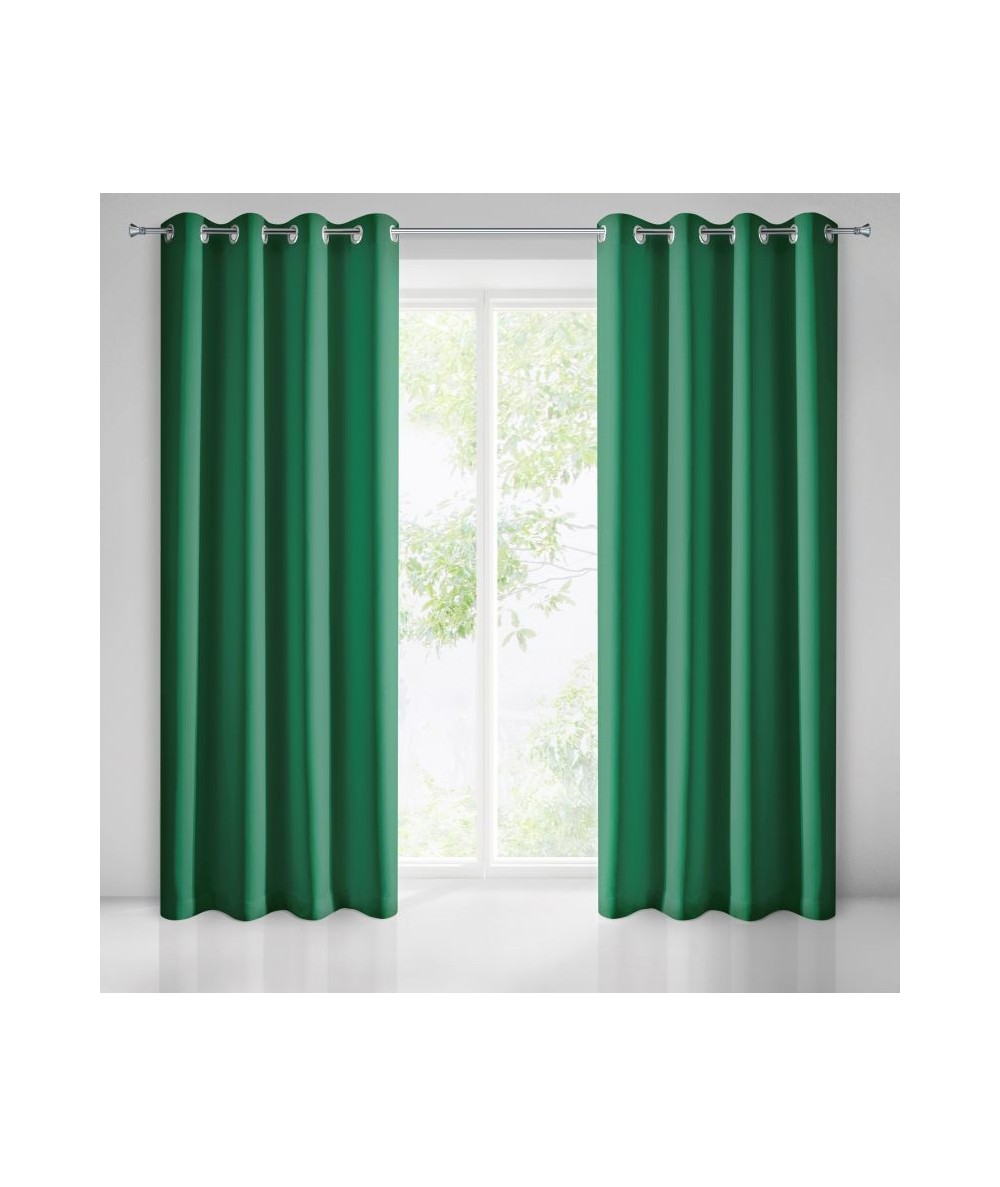 Zasłona zaciemnająca Parisa 135x250 ciemnozielona