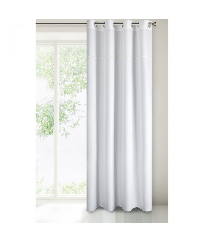 Zasłona z cyrkoniami Serema 135x250 biała