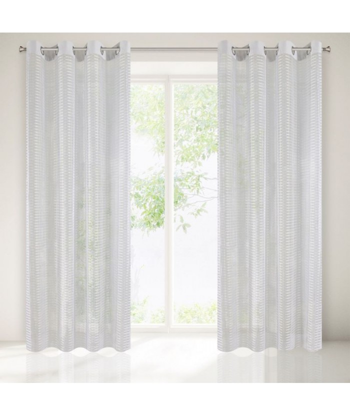 Firana z siateczki Abigail 140x250 kremowa