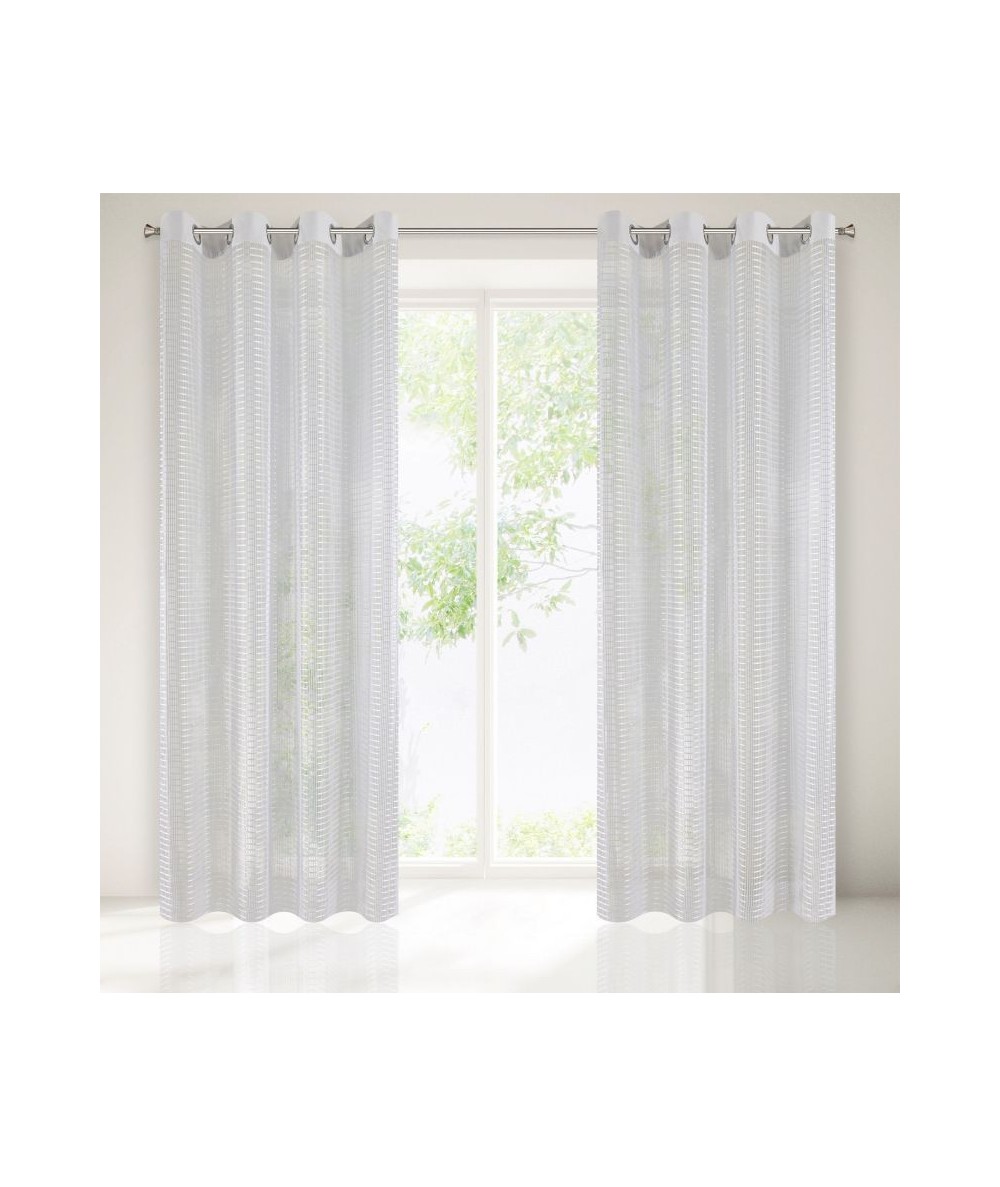 Firana z siateczki Abigail 140x250 kremowa