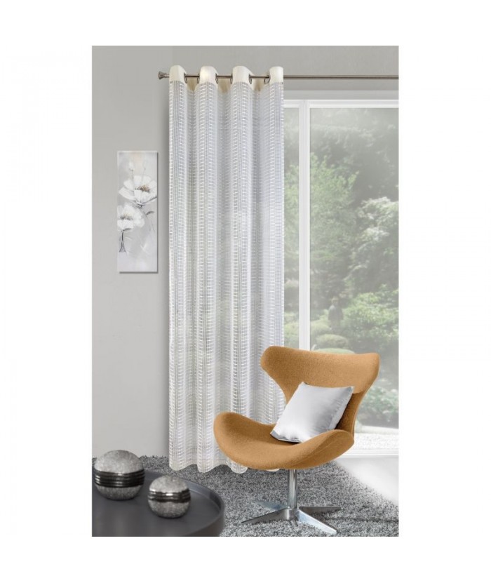 Firana z siateczki Abigail 140x250 kremowa