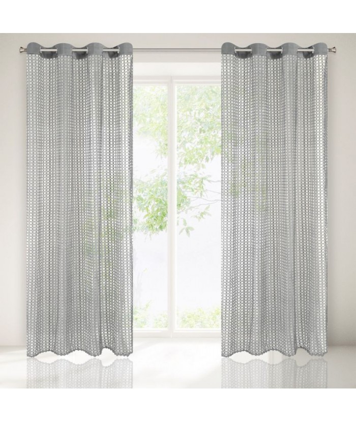 Firana z siateczki Agnes 140x250 stalowa