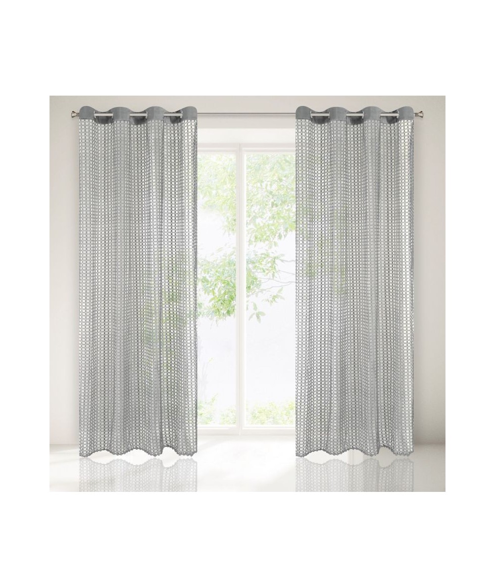 Firana z siateczki Agnes 140x250 stalowa