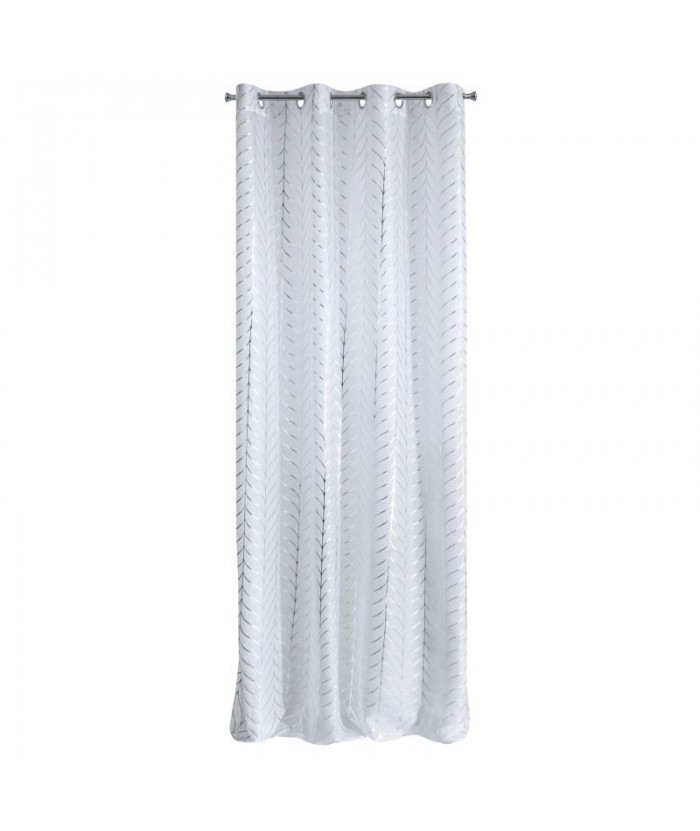 Firana Biray 140x250 biała/srebrna
