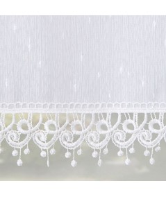 Firana z koronką Dagmara 1 400x65+400x35 biała