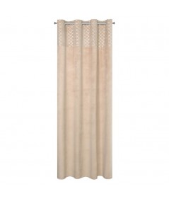 Zasłona welwetowa Hazel 140x250 beżowa/srebrna