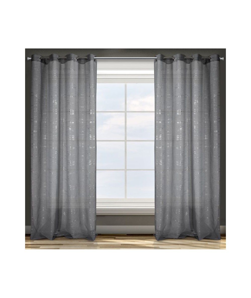 Zasłona Lyn 140x250 stalowa/srebrna