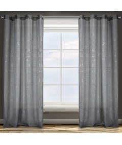 Zasłona Lyn 140x250 stalowa/srebrna