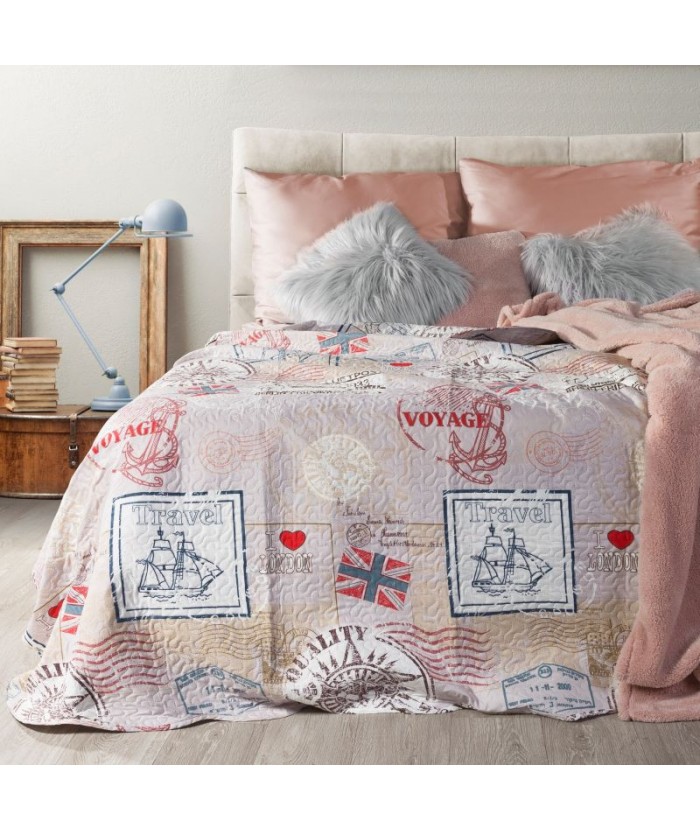 Narzuta z nadrukiem Londyn 170x210 kolorowa
