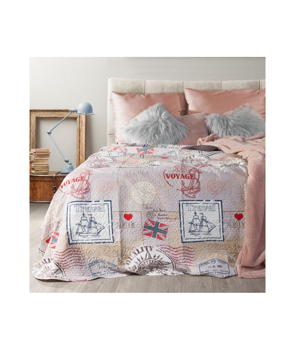 Narzuta z nadrukiem Londyn 170x210 kolorowa