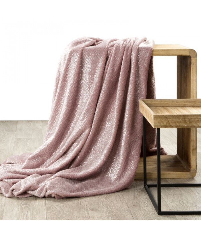 Koc pluszowy Beth 200x220 różowy