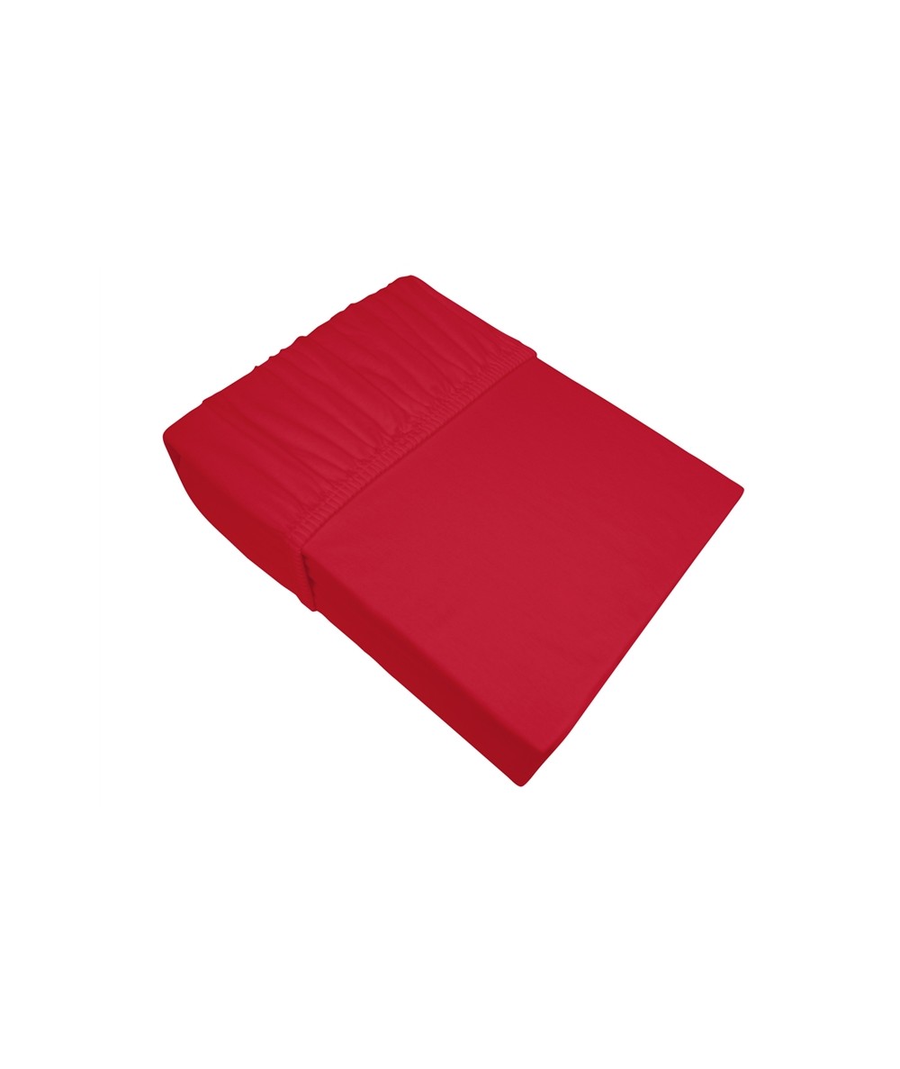 Prześcieradło bawełna jersey plus Bielbaw 180X200 z gumką czerwone