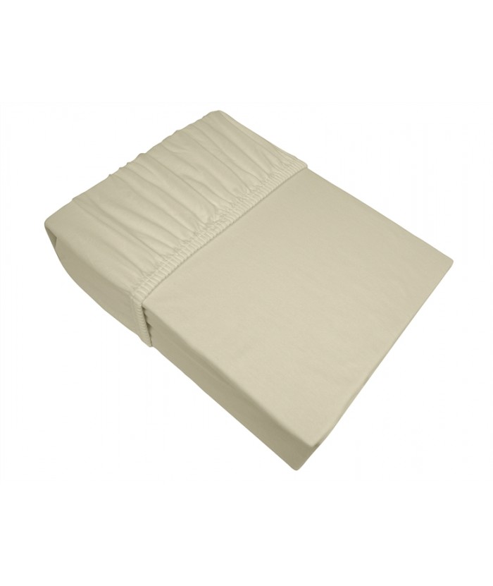 Prześcieradło bawełna jersey Frotex 180X200 z gumką kośc słoniowa