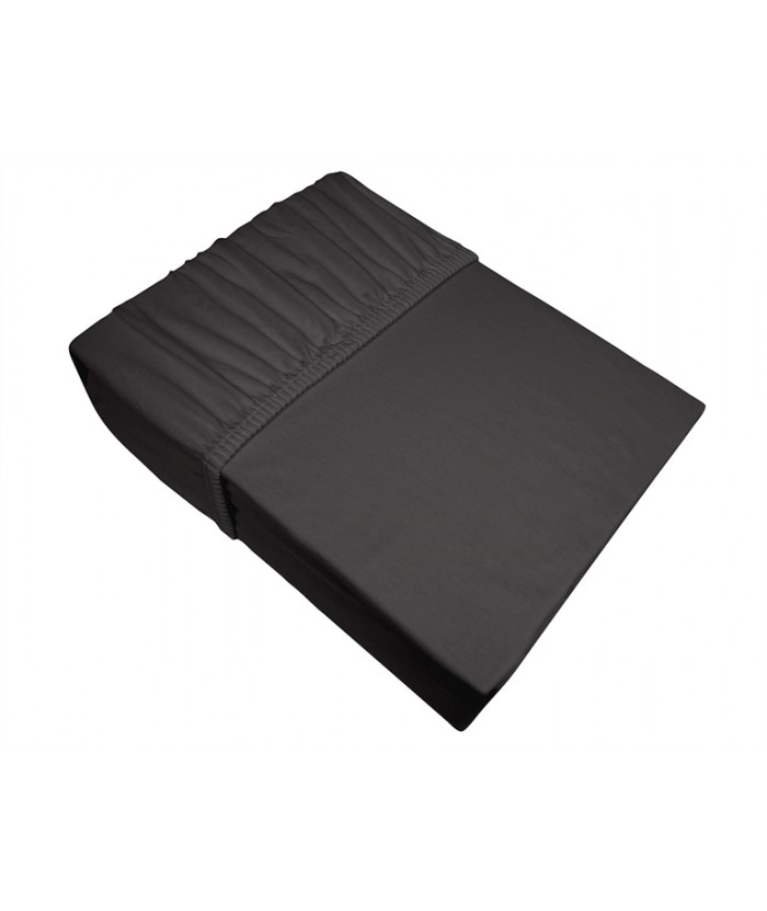 Prześcieradło bawełna jersey Frotex 180X200 z gumką ciemnopopielate