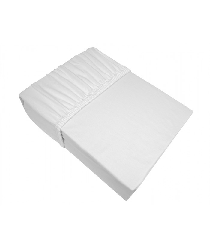 Prześcieradło bawełna jersey Frotex 180X200 z gumką białe