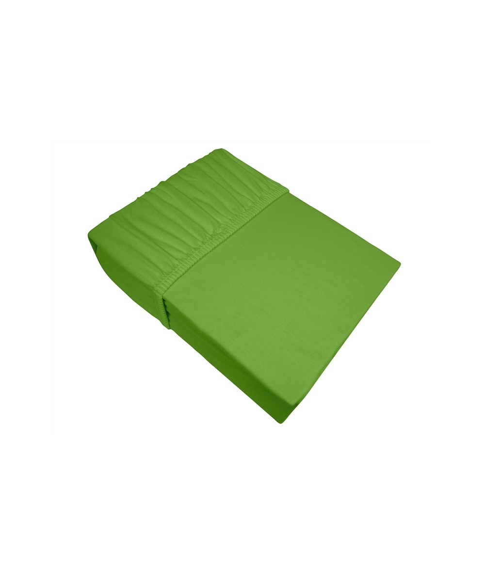 Prześcieradło bawełna jersey plus Bielbaw 200x220 z gumką limonkowe