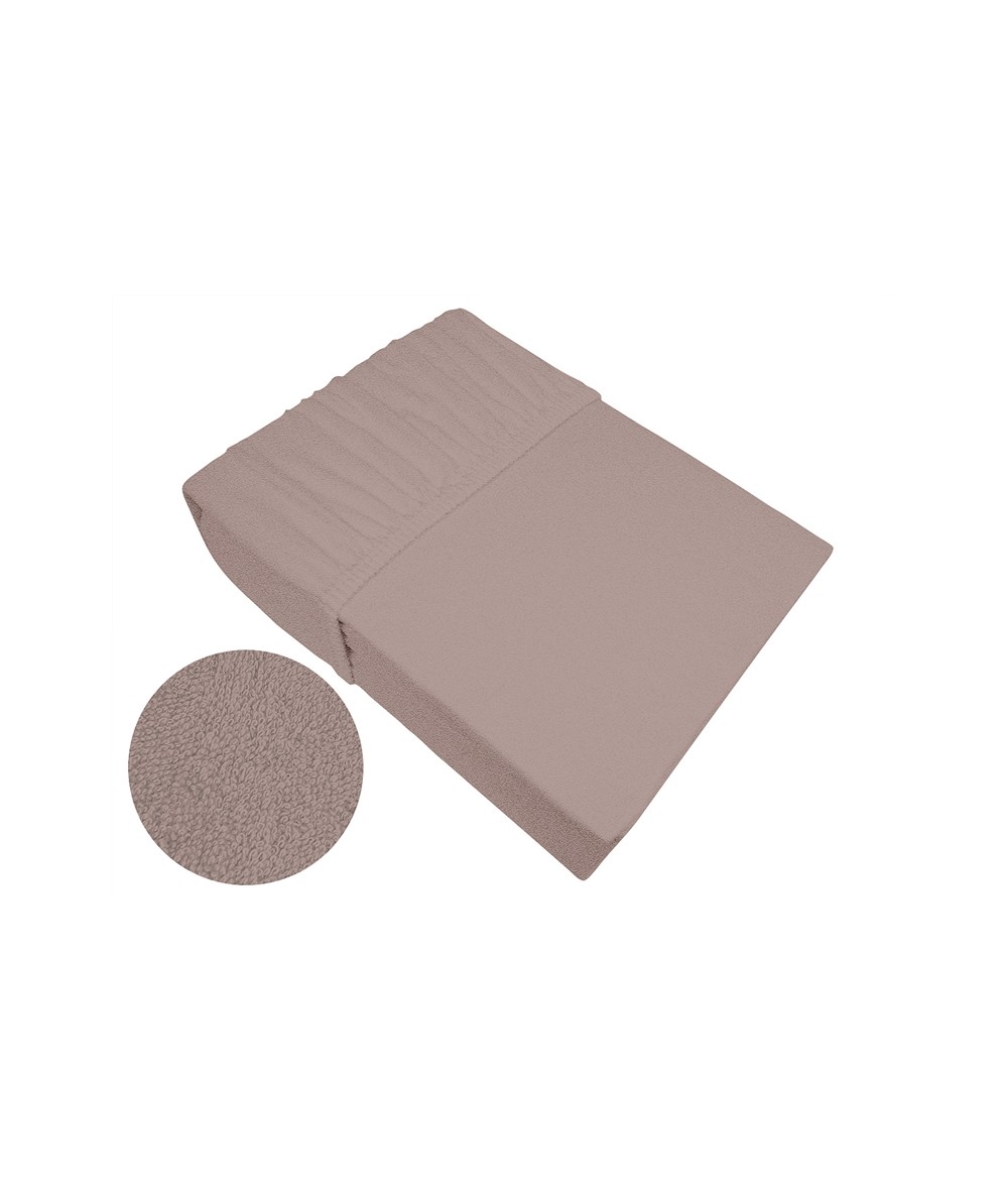 Prześcieradło bawełna frotte Frotex 180x200 z gumką cafe
