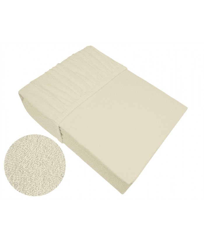 Prześcieradło bawełna frotte Frotex 180x200 z gumką kość słoniowa