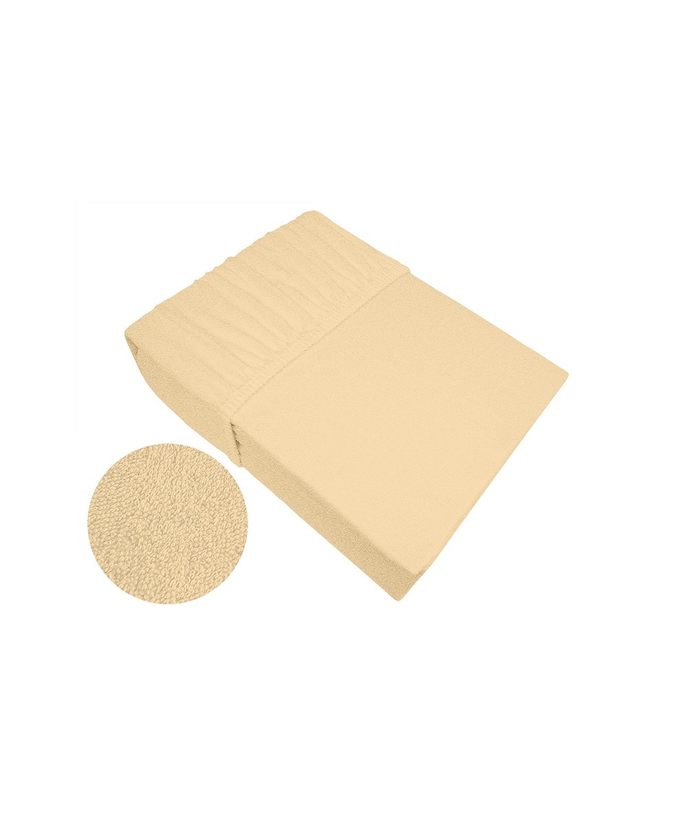 Prześcieradło bawełna frotte Frotex 200x220 z gumką cappucino