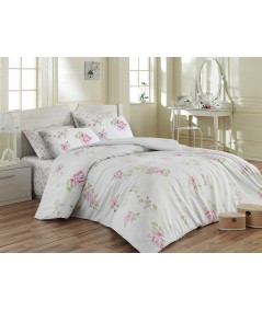 Pościel bawełniana Jasmine Pink 160x200 + 2x70x80