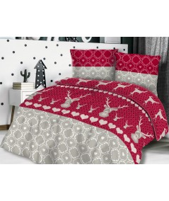 Pościel flanela bawełniana Flanellini 57-1 200x220 + 2x70x80 
