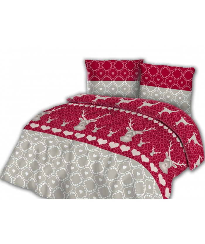 Pościel flanela bawełniana Flanellini 57-1 200x220 + 2x70x80 