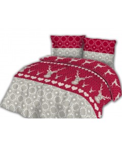 Pościel flanela bawełniana Flanellini 57-1 200x220 + 2x70x80 