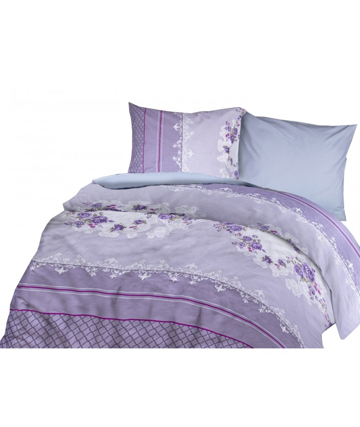 Pościel bawełniana Delfina Indigo 200x220 + 2x70x80