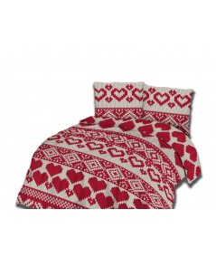 Pościel flanela bawełniana Flanellini 64-2 180x200 + 2x70x80 