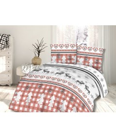 Pościel flanela bawełniana Flanellini 63-2 200x220 + 2x70x80 