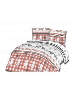 Pościel flanela bawełniana Flanellini 63-2 200x220 + 2x70x80 