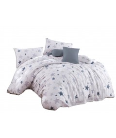 Pościel bawełniana 160x200 + 2x70x80 Galaxy Grey Exclusive