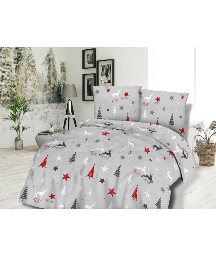 Pościel flanela bawełniana Flanellini 75-1 160x200 + 2x70x80 