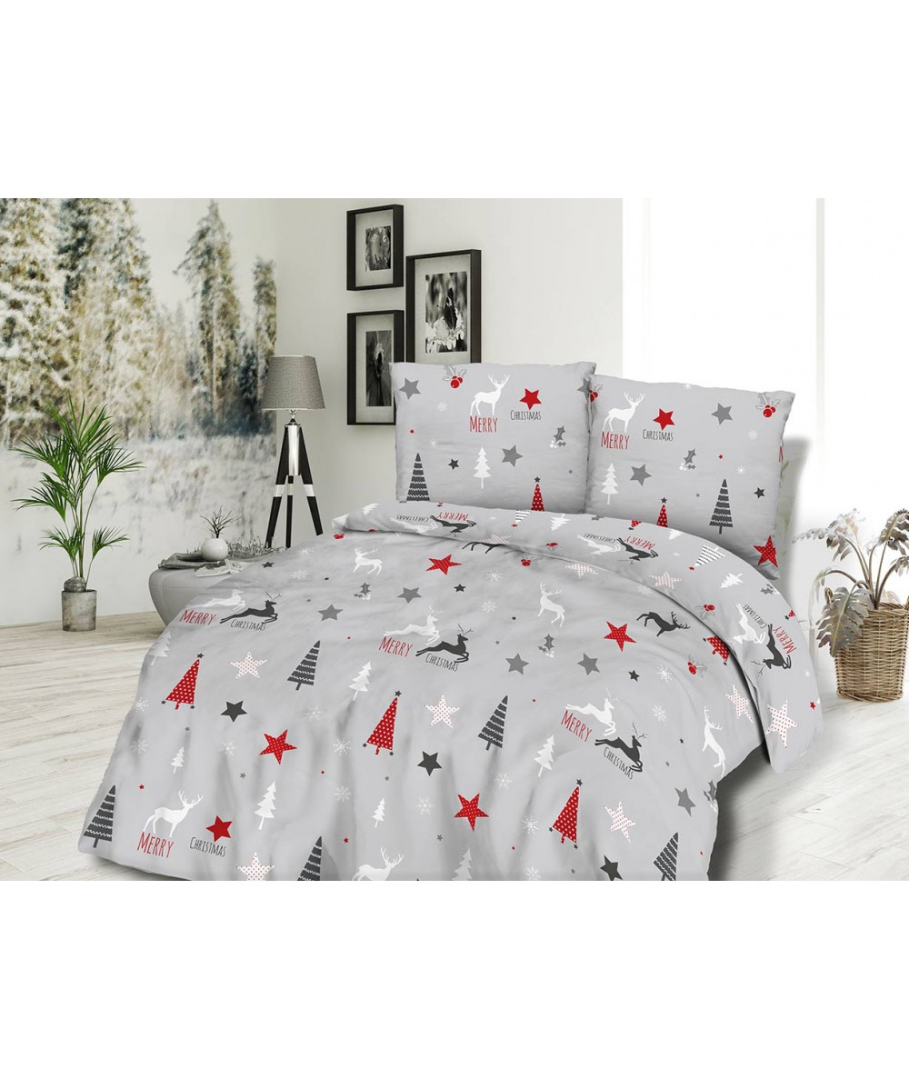 Pościel flanela bawełniana Flanellini 75-1 160x200 + 2x70x80 