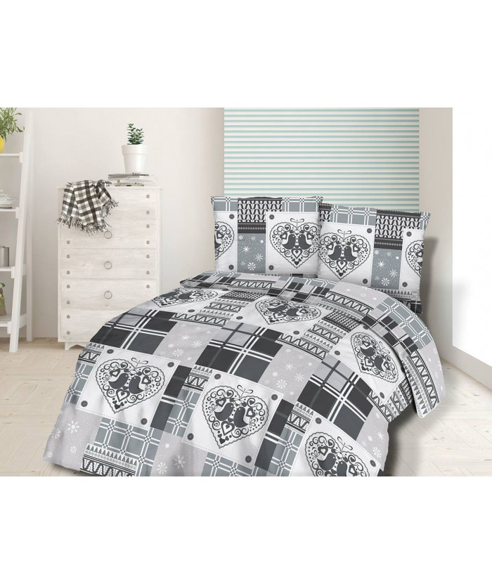 Pościel flanela bawełniana Flanellini 71-2 200x220 + 2x70x80 