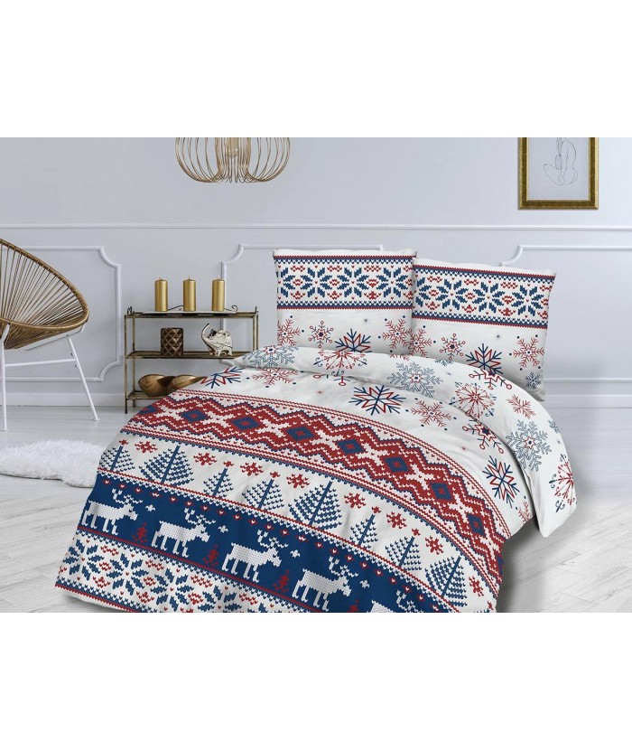 Pościel flanela bawełniana Flanellini 78-2 200x220 + 2x70x80 