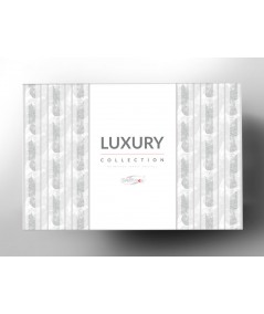 Pościel satyna żakardowa Sal Light Grey 200x220 + 2x70x80 Luxury Premium