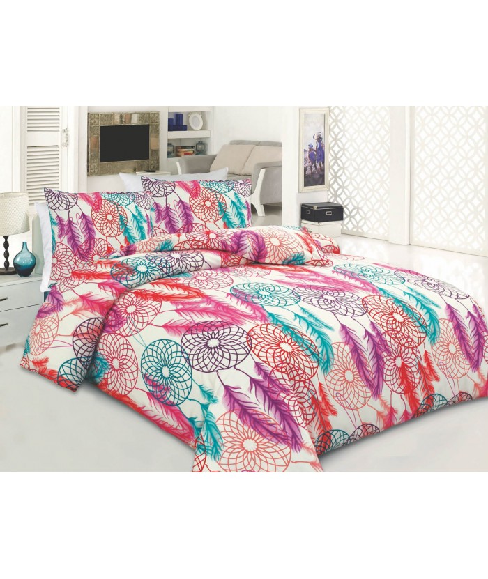 Pościel flanela bawełniana Flanellini 22-2 160x200 + 2x70x80 