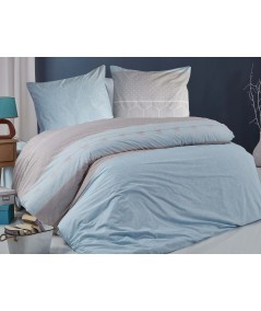 Pościel bawełniana 160x200 + 2x70x80 Hera Blue Exclusive