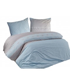 Pościel bawełniana 160x200 + 2x70x80 Hera Blue Exclusive