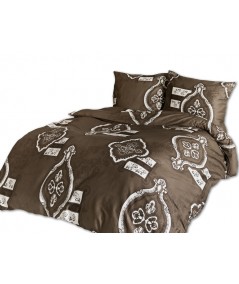 Pościel satyna bawełniana 200x220 + 2x70x80 Noble Brown Exclusive